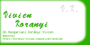vivien koranyi business card